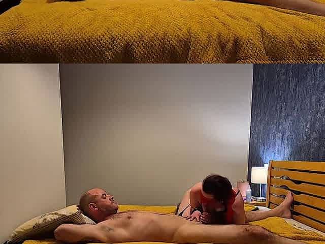 Deepthroet Wife Sucks a Strangers Dong and Drank His Cum