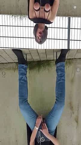 MILF pisses like a cow in trousers