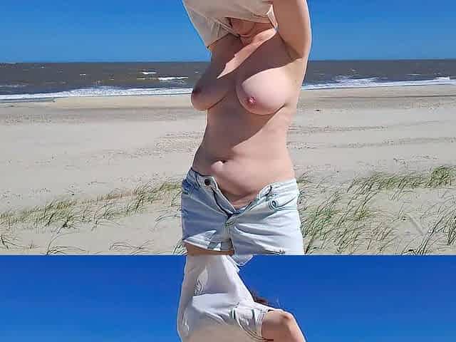 Undressed walk and outdoor pissing in the desert