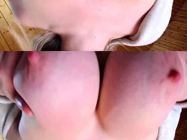 Blonde babe with a big ass and boobs masturbates