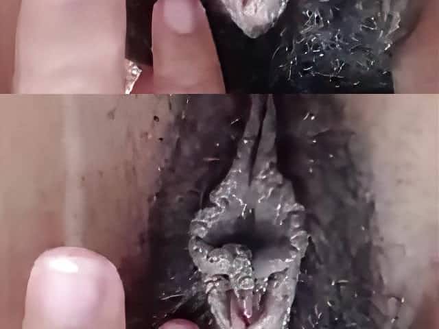 An Exotic Hairy Black Lips Pussy