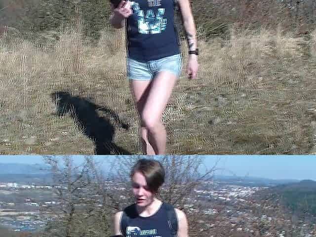 Public screwing in the mountains of Bavaria with a strange stud