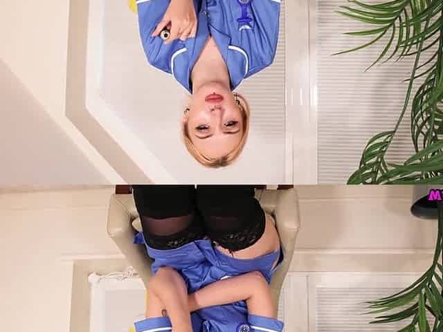 Blond Nurse Wanks During the time that At Work