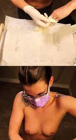 Wet and messy amateur blowjob and handjob