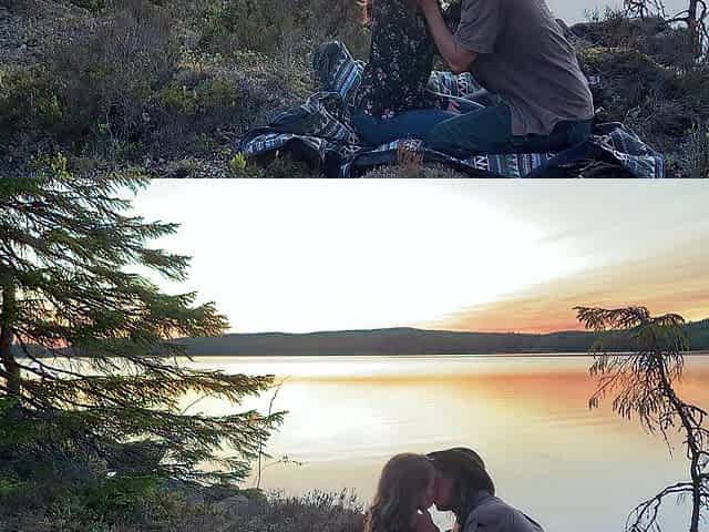 Love at a Lake in the Sunset - RosySky - 4K 30fps