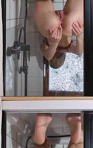 An Enema and a Dildo the Dildo Wouldn't Stay in Place... Hence the Change of Position with a Very Good View