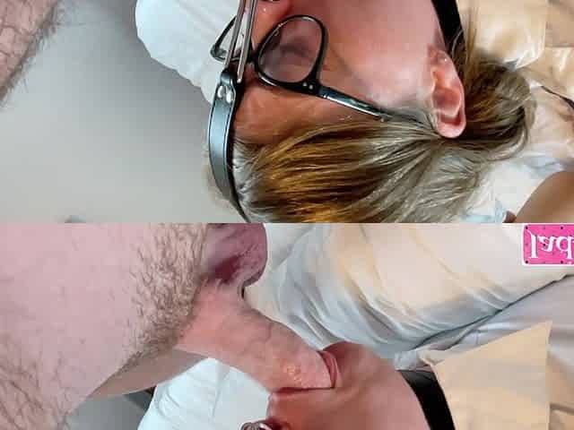 Innocent nerdy secretary forcefully sloppy mouth fucked and used