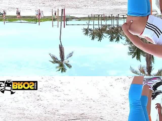 BANGBROS - Daquiri Divine and Paris Shake Their Large Booties In South Beach