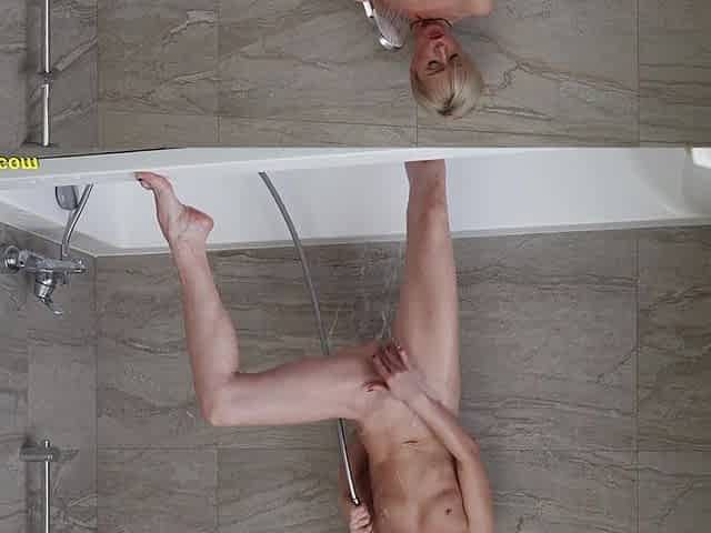 Skinny Soapy Stepmom Masturbating in the Bathtub