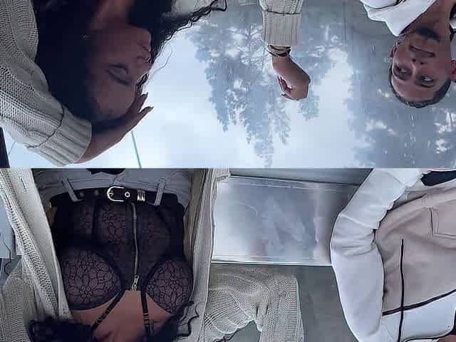 Hooking up with a big beautiful woman Latin chick on the cable car