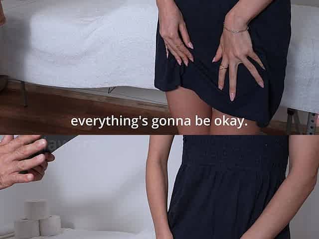 Pervert Doctor Pulls Out Her Vibrator Stuck in Pussy and Takes Advantag of the Situation