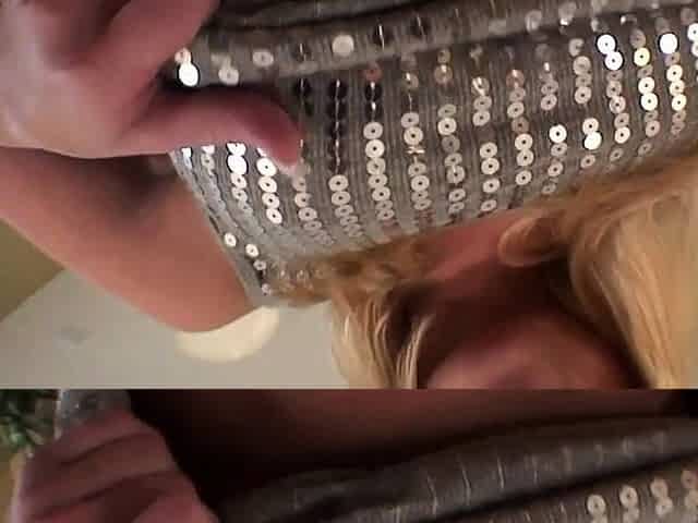 Ball sucking busty blonde slut