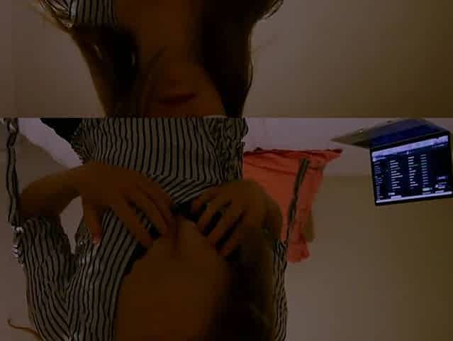 Teen Solo Undress Tease - Jumping Around on the Daybed During the time that Home Alone