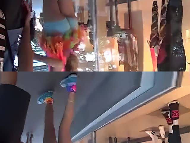 Very tight shorts girls ass