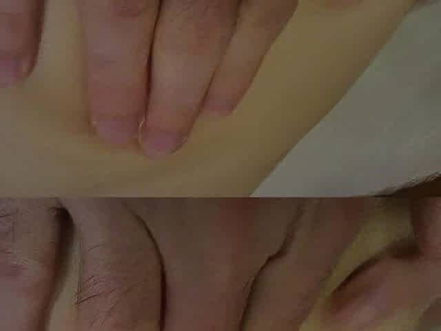 Doggystyle, footjob, cum inside vagina