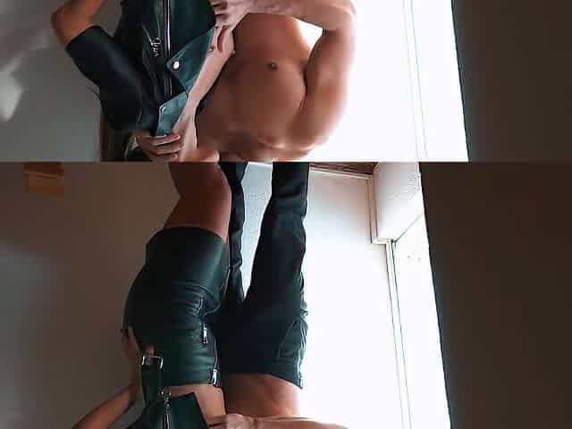 Tiny fit latin babe hotty in leather screwed in her constricted vagina