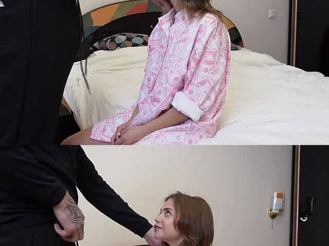 Stepdad Disciplines Naughty Stepdaughter with Rough Anal and Facial