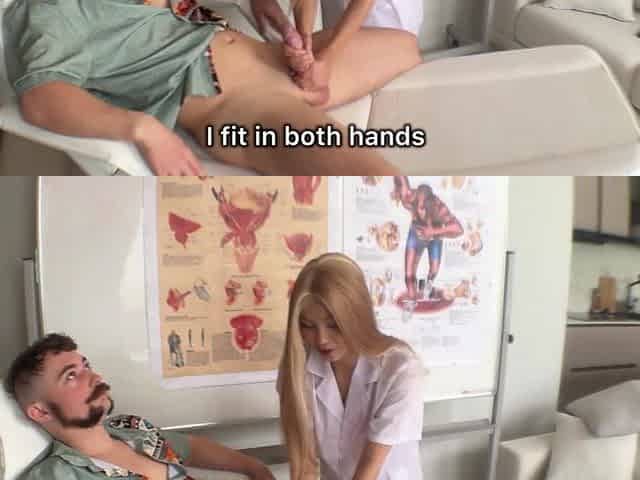 Cute Oriental gal touches a dick for the 1st time and I bang her hard