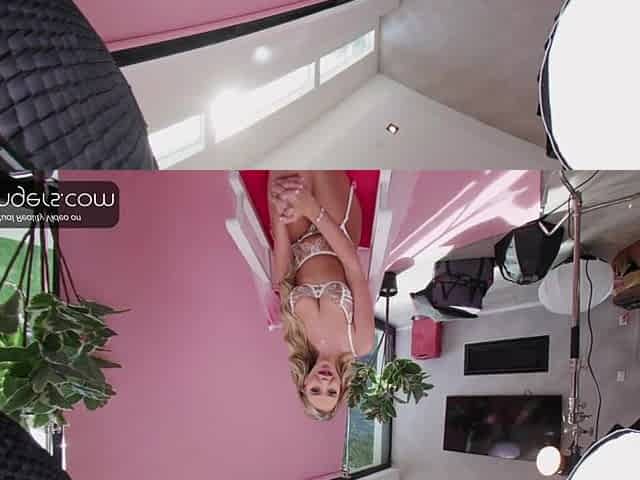 VR Bangers: Sexy Blond Blake in Underware Sucks a Biggest Rod and Shows Her Curly Snatch