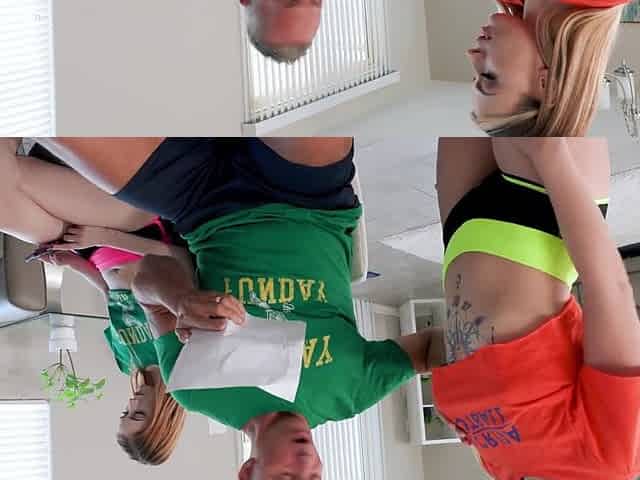 Scarlet seduces Marcus in the kitchen with Anna's encouragement