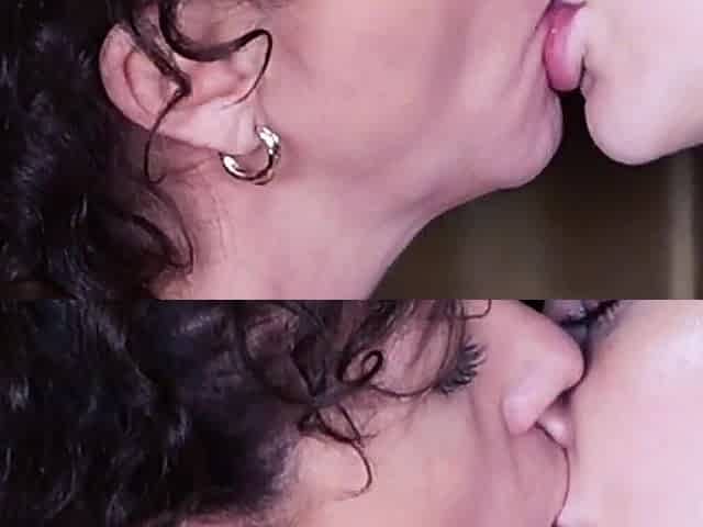 Deep Tongue Kissing with Stepmom