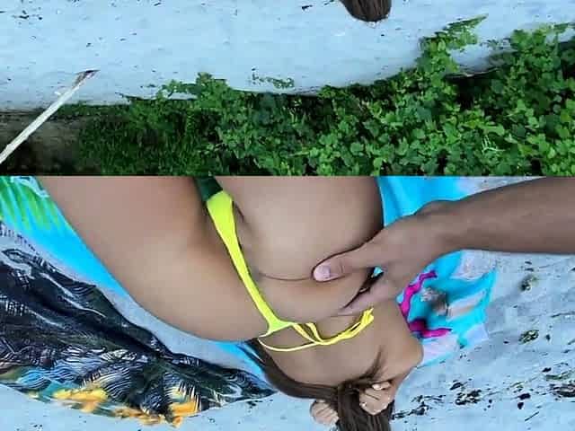 Wild Public Beach Sex Makes Her Cum Twice