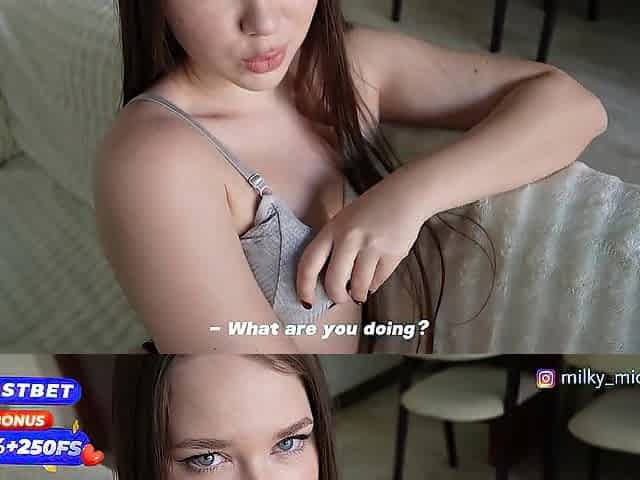 Stepdad Caught His Stepdaughter Nude. Filled Her Snatch with Cum