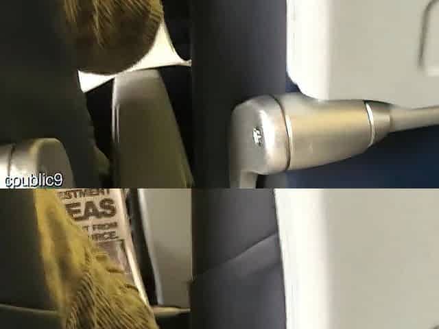 STROKING AND CUMMING ON THE PLANE (REAL PUBLIC)