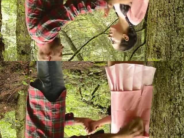 Guy follows lost jogger and fucks her in the woods