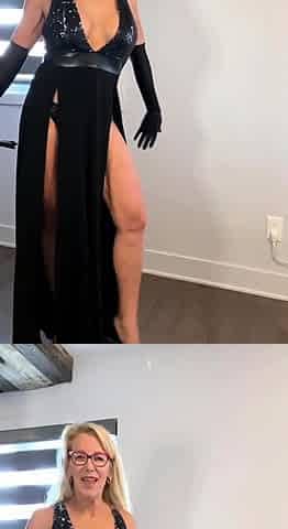 Blonde in lingerie masturbating
