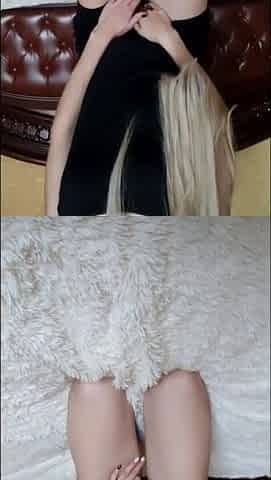 Hawt blond alone at home and masturbates for u!