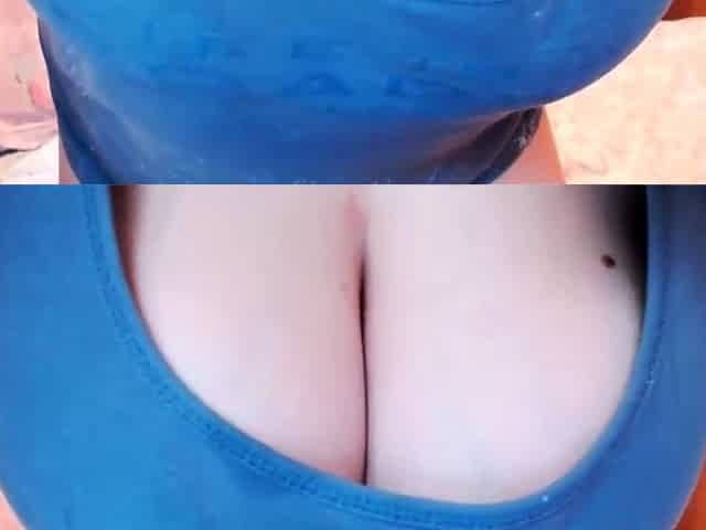 Busty Blonde Threesome on Webcam