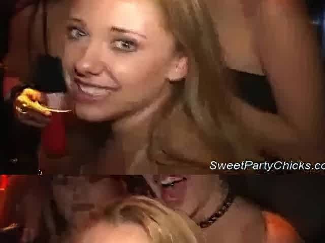 Pleasing party hotties at party