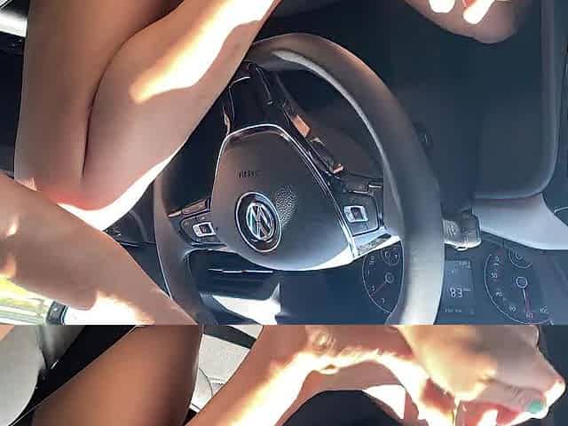 POV mother I'd like to fuck foot tease and Tugjob during the time that driving