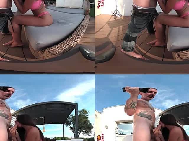 Sunset With A Busty Latina Photoshoot BTS - perVRt