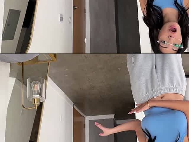Busty Latina stepsister want me to compare her pussy to a toy one