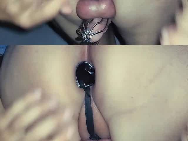 SISSU BITCH SHOW IDEAL BUTT IN CHASTITY, PLUG ANAL