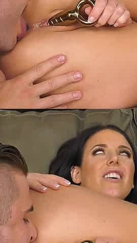 Big Tit Cumshot Angela White Hardcore Facesitting and Tit Fuck Live