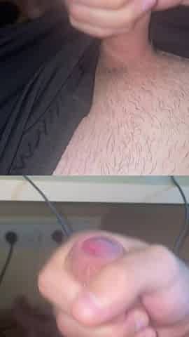 Masturbating and spitting on my rod, cumming