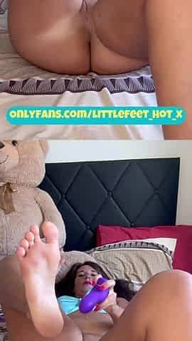 FEET Toy Playing! my Snatch was juicy 'coz I feel your dong in my feet??