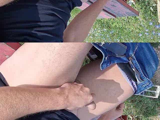 public masturbation a stranger comes up and sucks my jock