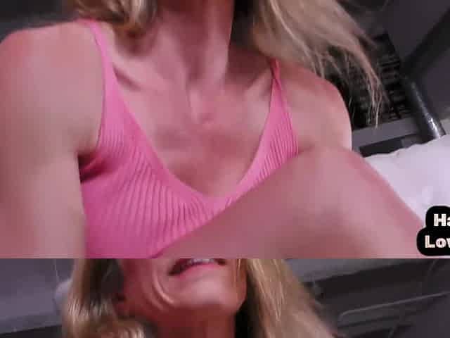 HJ breasty mother I'd like to fuck wanks POV oiled dong after Hitachi toying