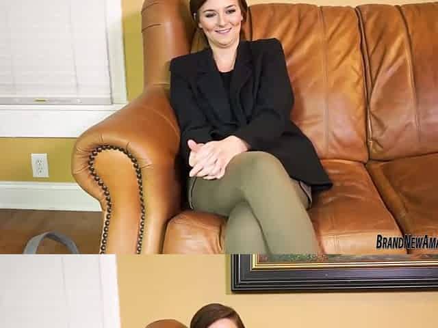 Bigtit amateur teen Kylie masturbating on a casting couch