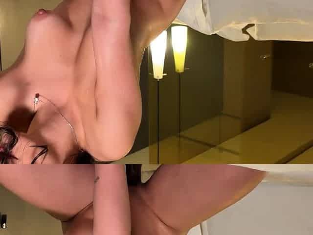 Kinky moist taco brunette anal toy play during masturbating