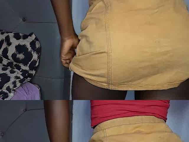 Brown slender large butt petite boobs