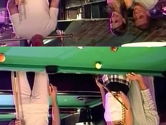 Threesome Plays Pool and Then Both Fuck Their Ass and Cunt