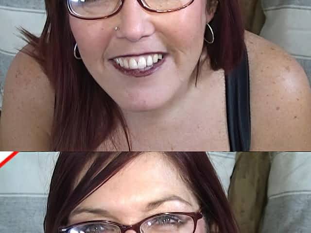 Nerdy redhead with lots of experience decides to do the cock sucking