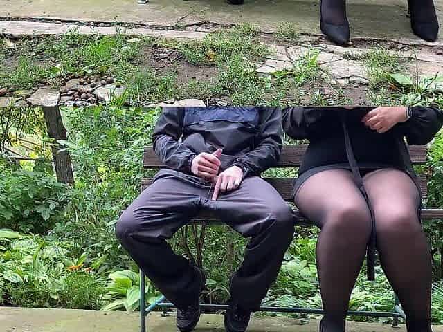 Warm cum on mother-in-law's raiment
