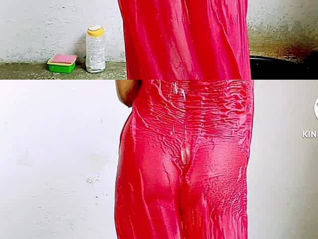 Seeing Daughter-in-law Bathing, Father-in-law Hit Her Ass Full Nude Bathing
