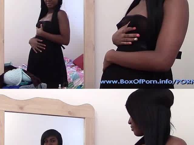 Hawt Pregnant Black Teen Shows Off Her Sexy Body & Hard Teats!